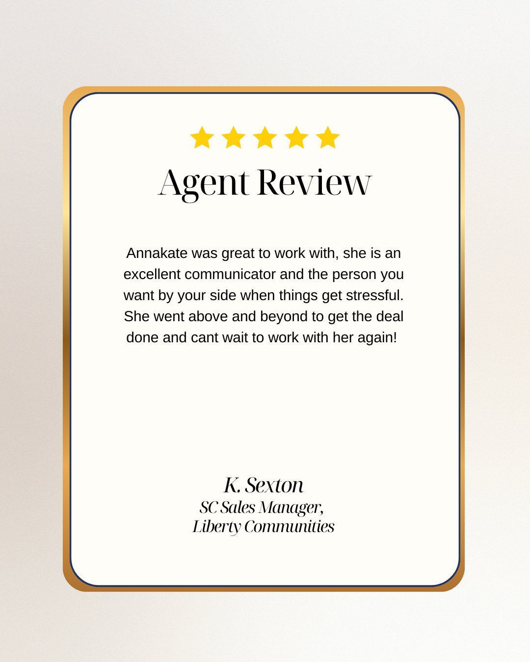 White and Yellow Classic Real Estate Client Review Testimonial Instagram Post copy 2