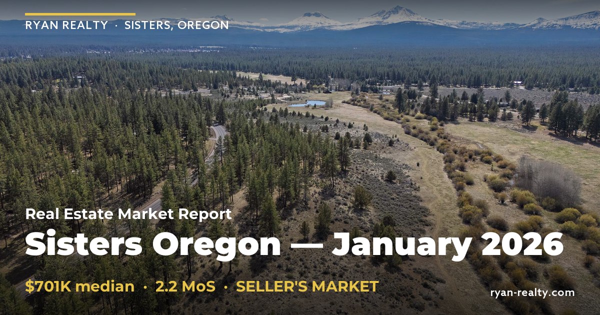 Sisters Oregon Market Report January 2026 | Ryan Realty — Ryan Realty