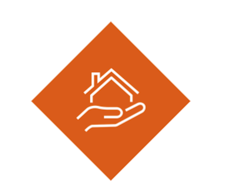 house in hand icon