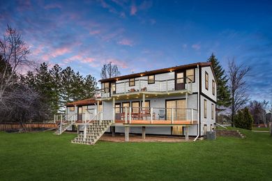 Brown white black farmhouse