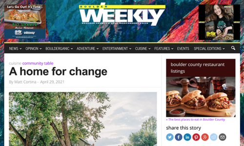 FSP In The News: Boulder Weekly - A Home For Change