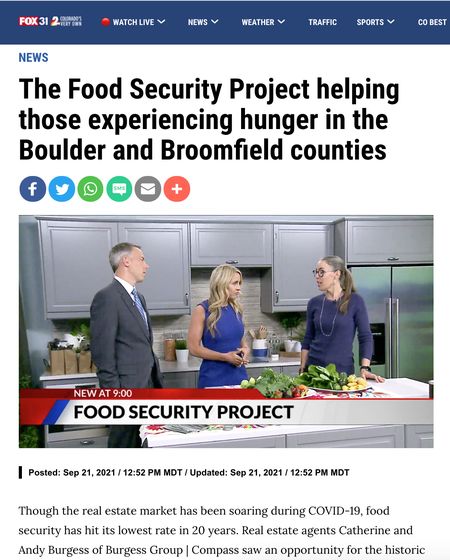 KDVR Write About Burgess Group Food Security Project