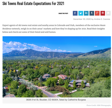 Catherine writes for Haute Residence on ski town expectations