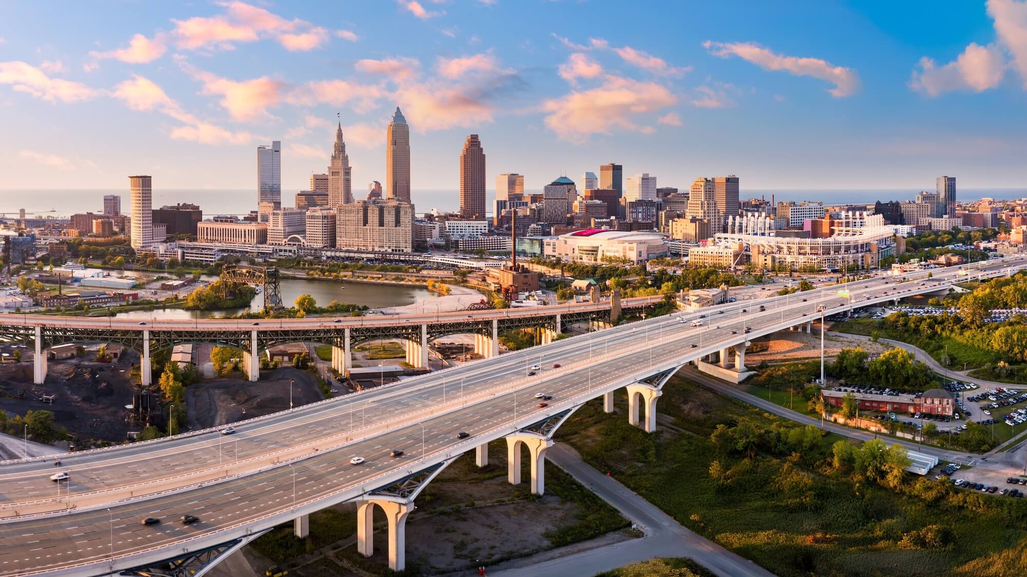 cleveland city skyline view