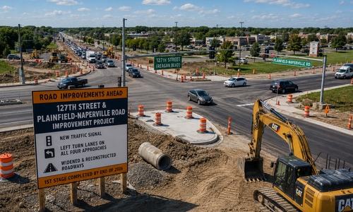 🚧 1st Stage of 127th Street & Plainfield-Naperville Road Project …