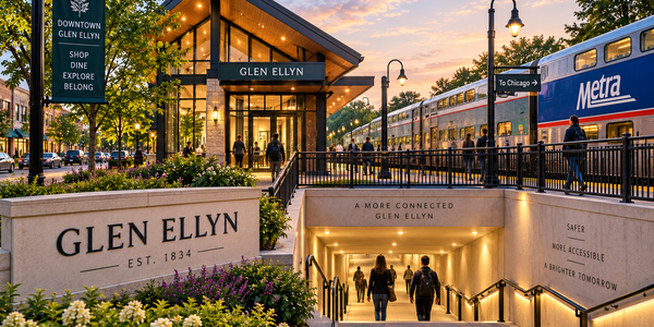 New Downtown Glen Ellyn Metra Station and Pedestrian &hellip;