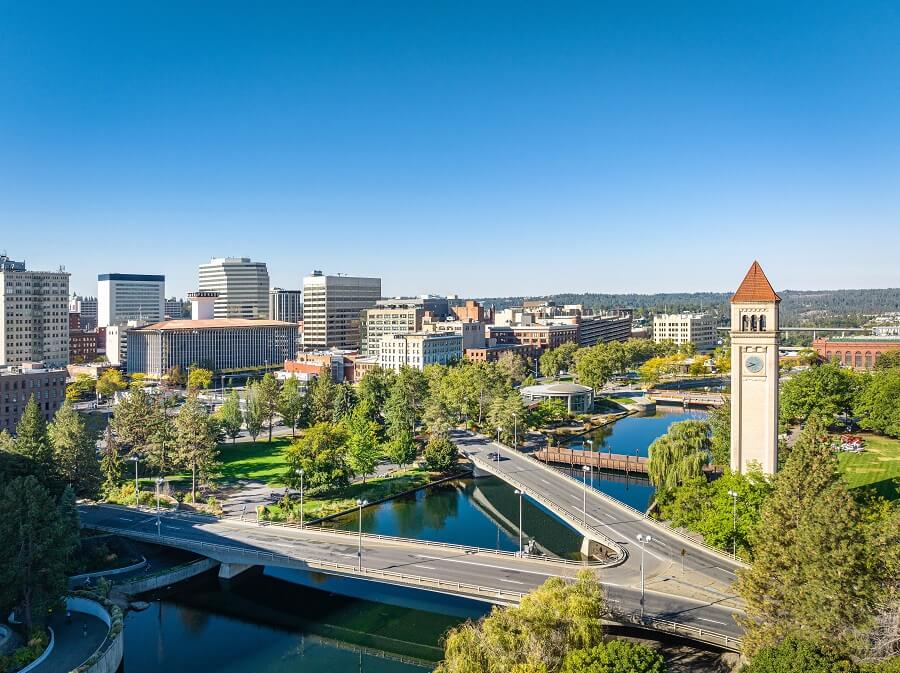 spokane landmark washington clocktower downtown