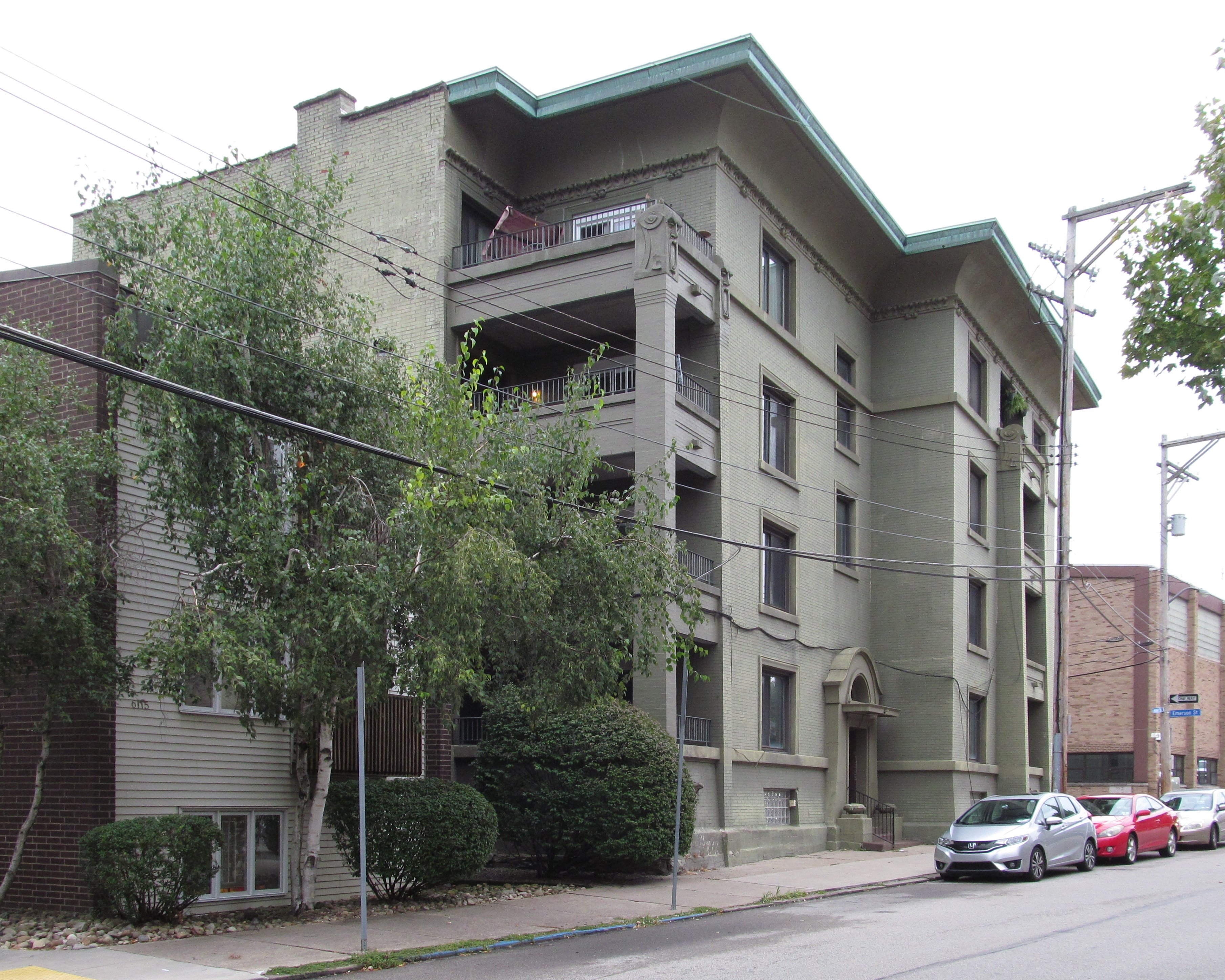 Shadyside Pittsburgh historic Emerson Apartments building