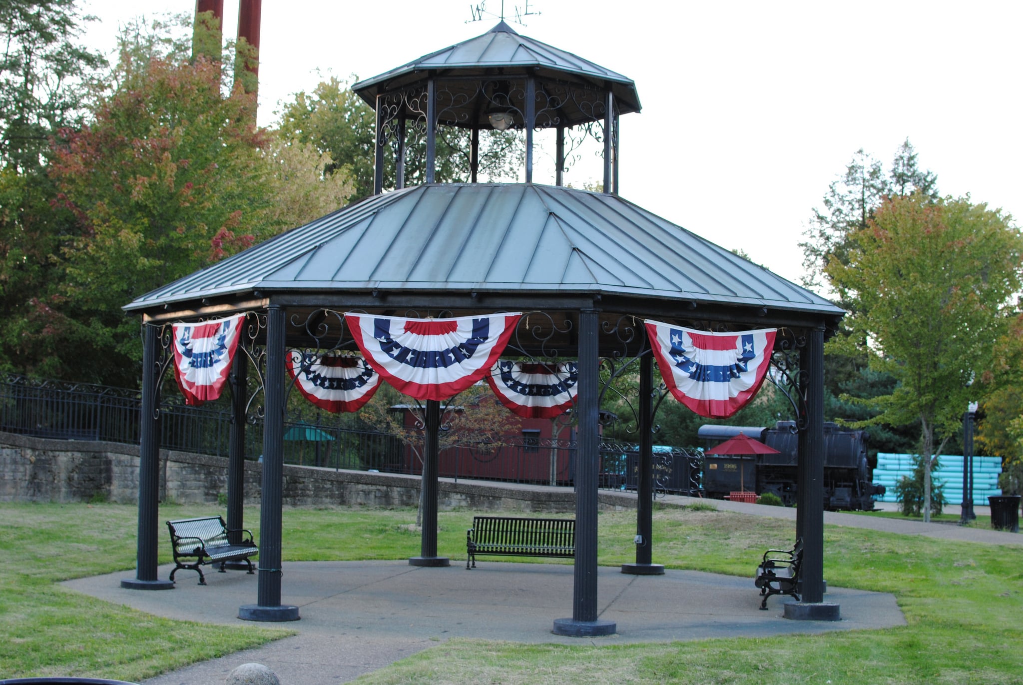 The historic bandstand in Riverside Park, Sewickley Pennsylvania