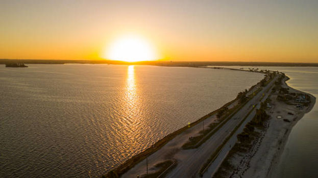 Honeymoon Island Dunedin Causeway Morning Sunrise.
