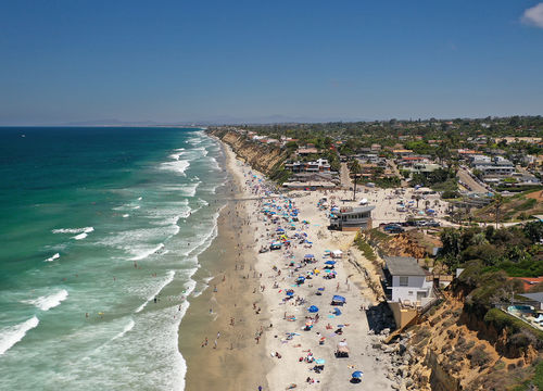 Looking,Towards,Encinitas,California,Over,Pacific,Ocean