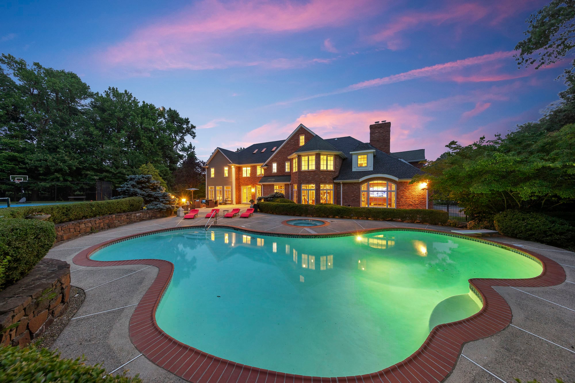 Back Pool Shot 15 Schaffer in Alpine NJ