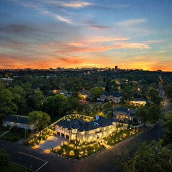 Aerial shot of 645 Summit Englewood Cliffs NJ
