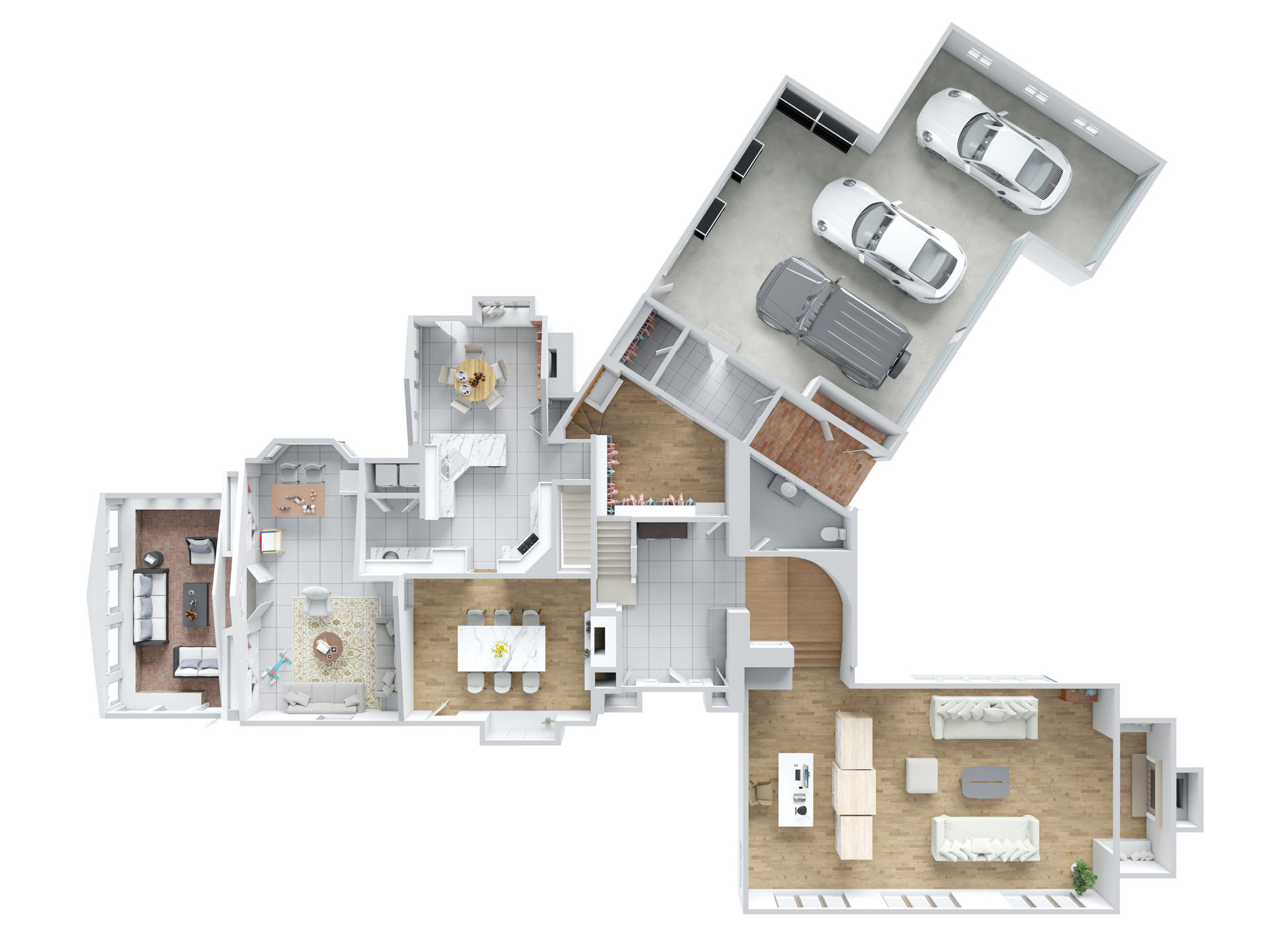 Enhanced furnished floor plan