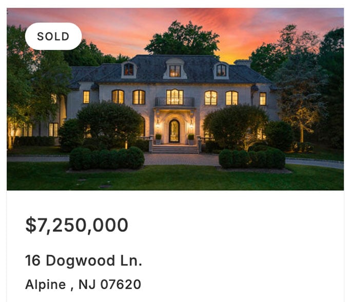 16 Dogwood Ln, Alpine NJ, Sold by NJ Proper