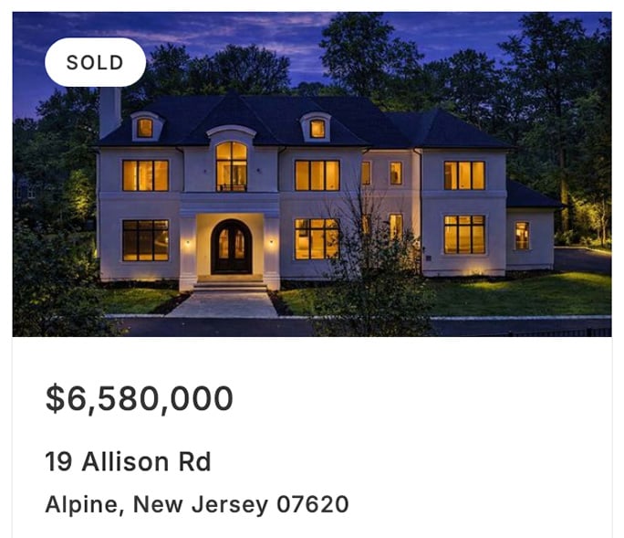 19 Allison Rd, Alpine NJ, Sold by Christina LaBarbiera
