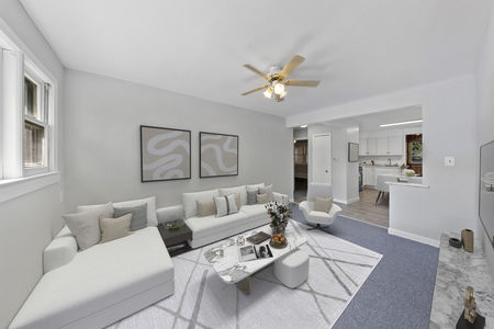 Unit 1 living room_ kitchen