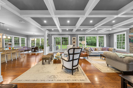 17 coffered ceiling in two tone