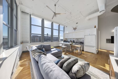 2 main living area at unit 426 in the canco lofts in jersey city