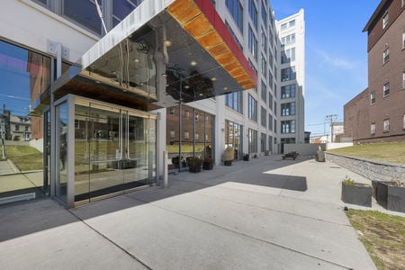 31 entry door of the canco lofts in jc