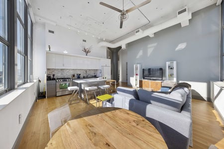 4 high ceilings in unit 426 in the canco lofts in jersey city