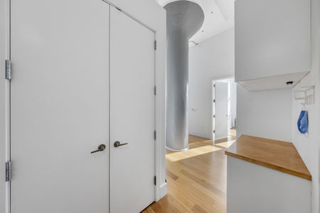 7 coat closet in unit 426 in the canco lofts in jersey city