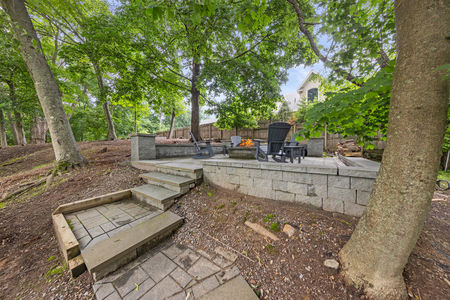 7 self built fire pit area