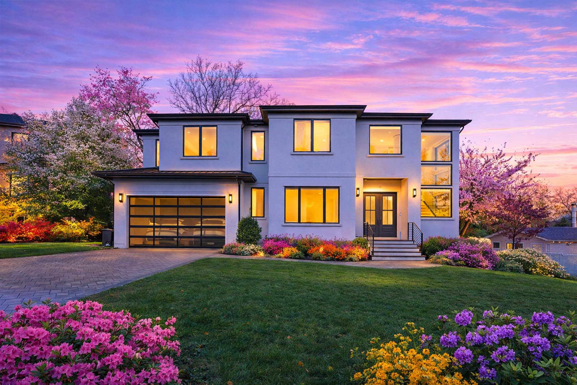 Morning Twilight at 3 Mountain View in Demarest New Jersey