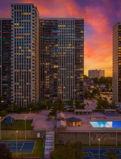 Revised Colorful Twilight winston towers