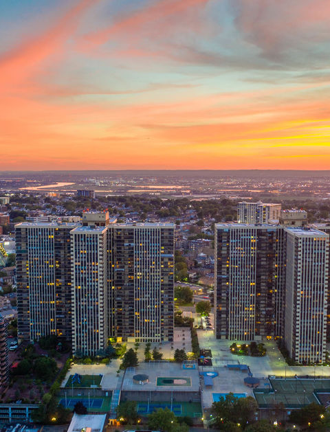 Winston Towers Cliffside Park Sunset