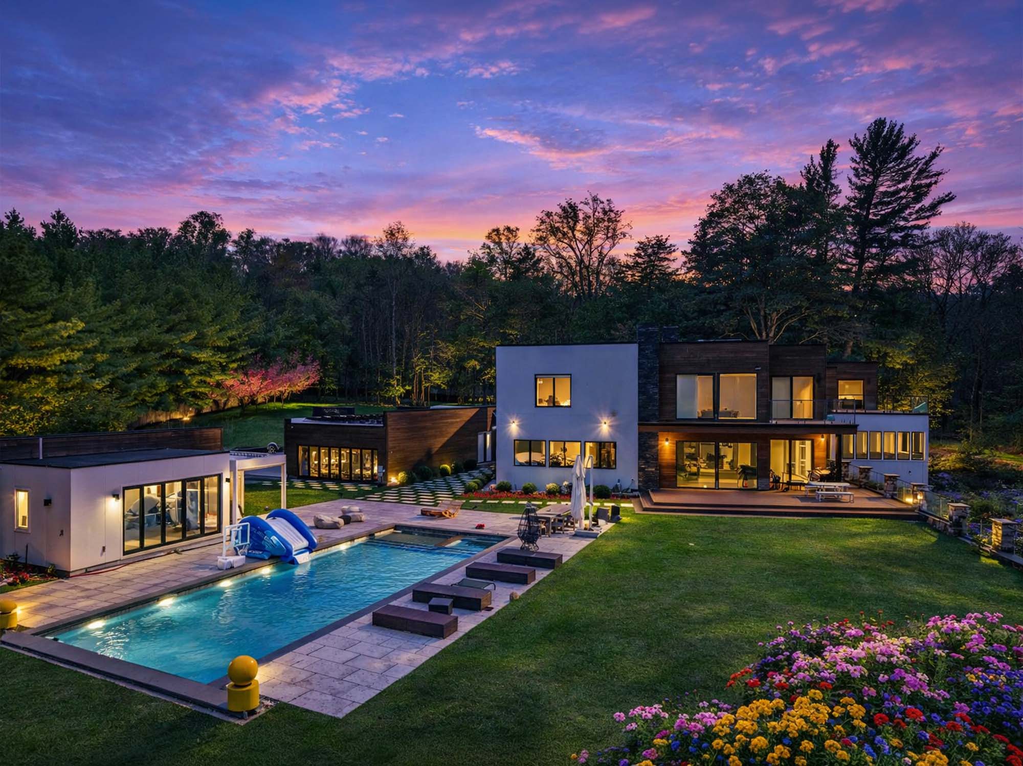 1 Twilight Back Yard at 470 Anderson in Closter NJ