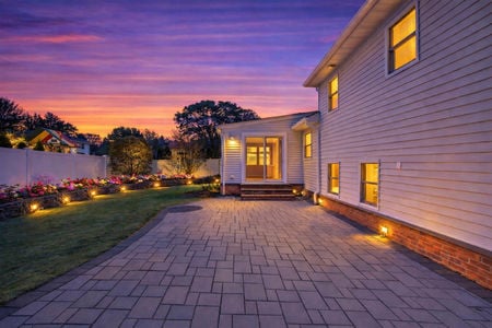 3 Back patio during twilight at 206 Harwood Pl, Paramus, NJ 07652