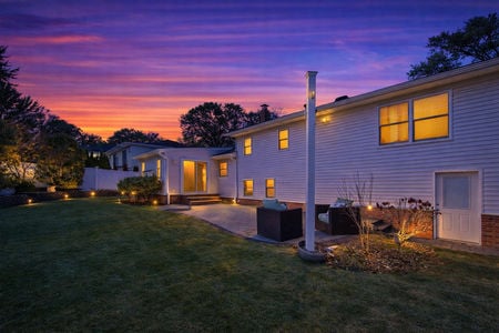 4 Twilight back yard shot at 206 Harwood Pl, Paramus, NJ 07652