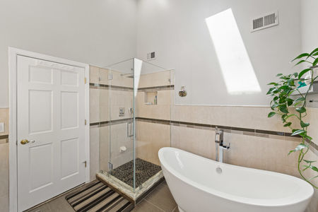 44 Primary Bathroom with Stand up shower and free standing bath Lyndhurst NJ Proper-50