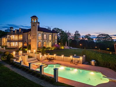12. Pool to Front Gate at 50 Laura High Point Mansion Cedar Grove