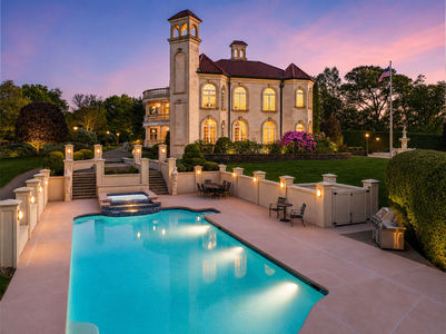 14 Pool at twilight at 50 Laura Dr in Cedar Grove NJ Proper
