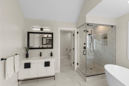 28 Glass Enclosed Shower