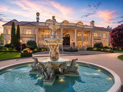 3. Water fountain at a mega mansion in New Jersey Proper