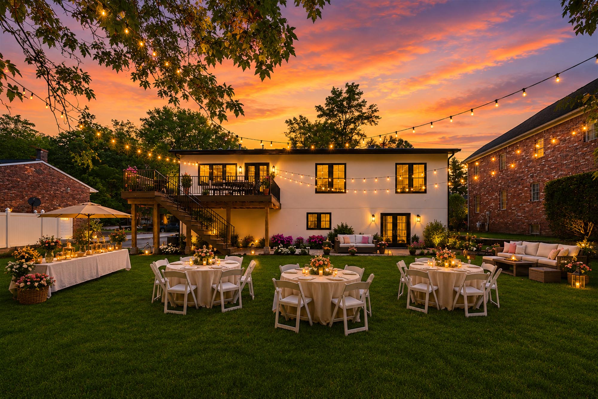 9 a back yard party at 284 Castle Dr in Englewood Cliffs NJ Proper.
