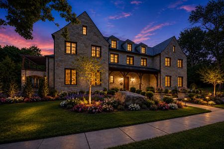 1 548 Sylvan Pl Elegant stone manor at twilight
