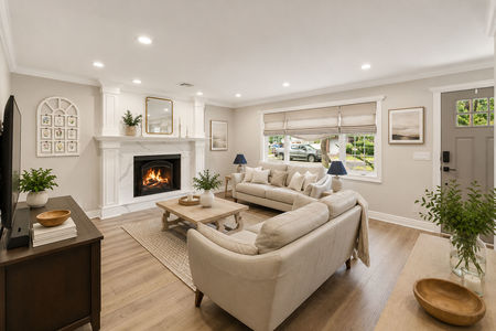 13 14 Morrow Midland Park Cozy modern living room with fireplace
