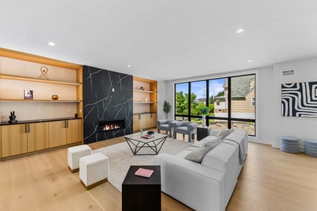 13. 401 Grand Ave. Modern and Clean living room with Fireplace
