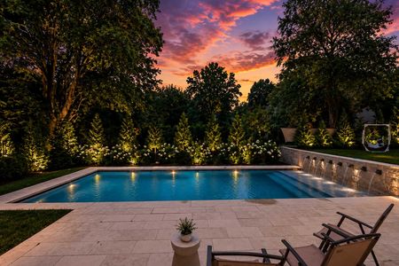 13. 548 Sylvan Pl Tranquil sunset backyard with pool