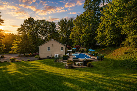13 back yard at sundown 224 US-206 Chester NJ Proper