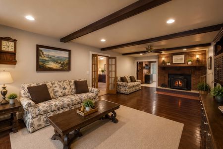15. 135 Skyline Lakes Drive Living room with fireplace