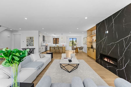 17. 401 Grand Ave Modern Living room and Fireplace