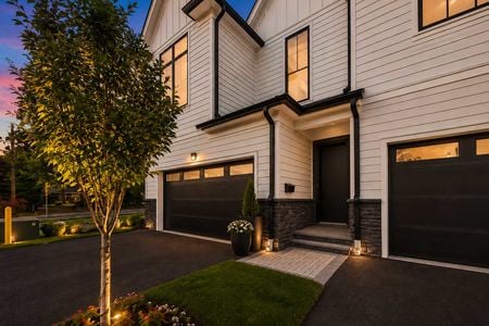 2 Suburban townhouse at twilight