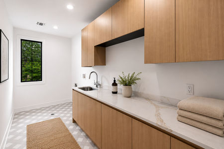 20 Sleek minimalist laundry room design