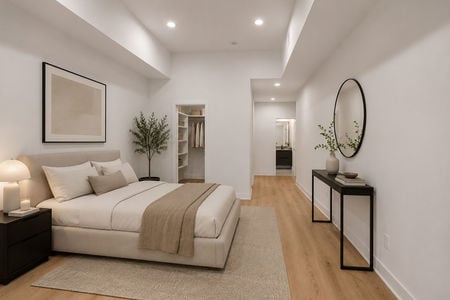 22 Minimalist serenity in a neutral bedroom