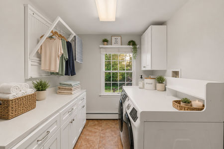 23. 18 Monument Bright and organized laundry room